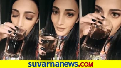 ಸೆಲೆಬ್ರಿಟಿಗಳಿಗೆ ಕಪ್ಪು ನೀರಿನ ಕ್ರೇಜ್..! ಶ್ರುತಿ ಹಾಸನ್ ಫಸ್ಟ್ ಟ್ರೈ