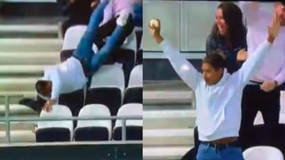 প্লেয়ার নয়, জীবন বাজি লাগিয়ে ক্যাচ ধরল দর্শক, দেখুন ভাইরাল ভিডিও