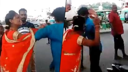 Lucknow woman slaps and beats auto driver with slippers; watch viral video