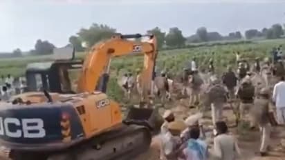 राजस्थान सरकार का किसानों पर अत्याचार, 6 लेन की सड़क बनाने किसानों की खड़ी फसल पर चलवा दिया बुलडोजर