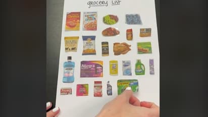 Woman making pictorial grocery list for husband goes viral; leaves netizens amazed