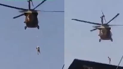 ಅಮೆರಿಕ ಕಾಲ್ಕಿತ್ತ ಬೆನ್ನಲ್ಲೇ ಹೆಲಿಕಾಪ್ಟರ್ನಲ್ಲಿ ವ್ಯಕ್ತಿಗೆ ನೇಣು ಹಾಕಿ ಕಂದಹಾರ್ ಸುತ್ತಾಡಿದ ತಾಲಿಬಾನ್!