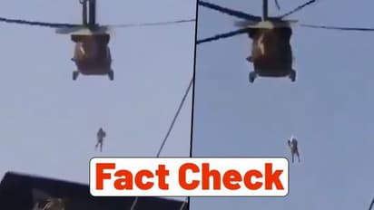 Fact-check: Taliban ‘hanging’ man from helicopter in Afghanistan or something else?