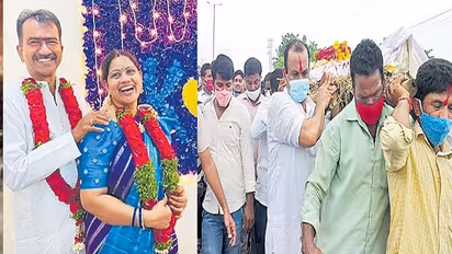 కూతురి పెళ్లి చేసి వస్తుండగా ప్రమాదం.. ఎంపీటీసీ దంపతుల మృతి, పాడెమోసిన ఎంపీ..