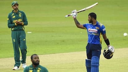 #SLvsSA அவிஷ்கா ஃபெர்னாண்டோ அபார சதம்.. அசலங்கா அரைசதம்..! தென்னாப்பிரிக்காவுக்கு கடின இலக்க நிர்ணயித்த இலங்கை