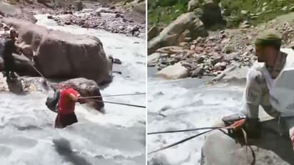ITBP team rescues stranded villagers at 12,000 feet in Uttarakhand; video goes viral