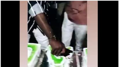 ఐఫోన్తో బర్త్డే కేక్ కటింగ్.. ఎమ్మెల్యే కుమారుడిపై విమర్శలు.. కరోనా వల్ల కత్తివాడలేదని తండ్రి సమర్థింపు