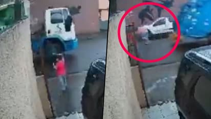 Here's how sanitation worker saved a boy from being run over by car; watch video