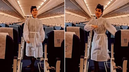 Watch: Indigo air hostess dances to Manike Mage Hithe song on an empty flight, video goes viral