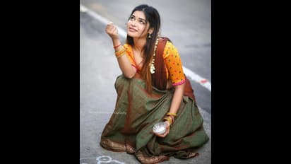 எக்கு தப்பா பாவாடை தாவணியை இழுத்து சொருகி... இளவட்ட ரசிகர்களை ஈர்க்கும் குக் வித் கோமாளி தர்ஷா குப்தா!!