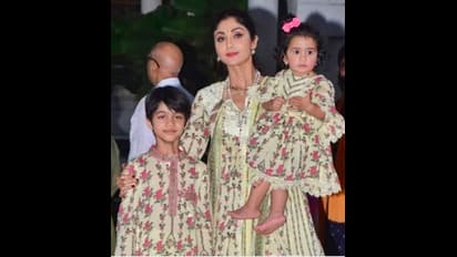 ಮಕ್ಕಳೊಂದಿಗೆ ಮ್ಯಾಚಿಂಗ್ ಡ್ರೆಸ್‌ನಲ್ಲಿ ಮಿಂಚಿದ ಶಿಲ್ಪಾ ಶೆಟ್ಟಿ