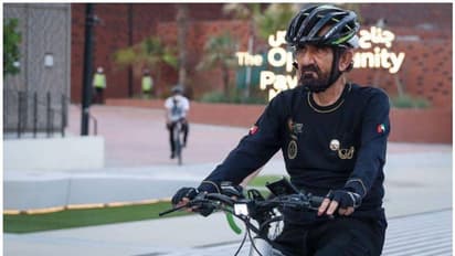 എക്സ്പോ വേദിയിലൂടെ സൈക്കിളില് ചുറ്റിയടിച്ച് യുഎഇ വൈസ് പ്രസിഡന്റ്