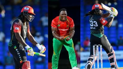 ഒഡീന് സ്മിത്ത് ഗെയ്ലിന്റെ ബാറ്റ് എറിഞ്ഞൊടിച്ചു; പിന്നീട് നടന്നത് അടിയുടെ പൊടിപൂരം