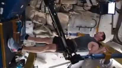 ഇനി വർക്കൗട്ടും 'എയറിൽ'; വീഡിയോ പങ്കുവച്ച് ബഹിരാകാശ യാത്രികന്