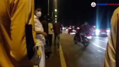 അപകടത്തിൽപെട്ടു കിടന്നയാൾക്ക് രക്ഷകനായി മന്ത്രി റോഷി അഗസ്റ്റിൻ - വീഡിയോ