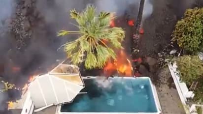 Viral Video: ঝাঁক ঝাঁক জ্বলন্ত লাভা পুড়িয়ে খাঁক করে দিচ্ছে সবকিছু, দেখুন 'ভয়ঙ্কর সুন্দর' প্রাকৃতিক রূপ