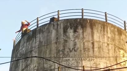 പെട്രോളും കയറുമായി വാട്ടർ ടാങ്കിന് മുകളിൽ കയറി മധ്യവയസ്കന്റെ ആത്മഹത്യ ഭീഷണി; മകള് എത്തിയതോടെ താഴെയിറങ്ങി