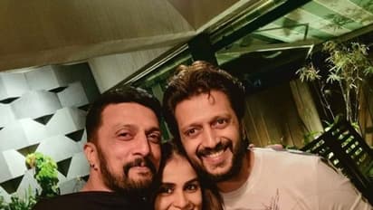 ಸ್ಟಾರ್ ಕಪಲ್ ರಿತೇಷ್-ಜೆನಿಲಿಯಾ ಜೊತೆ ಕಿಚ್ಚ ಫ್ರೆಂಡ್‌ಶಿಪ್