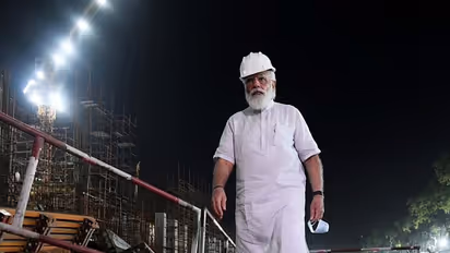 PHOTOS: PM Modi visits new Parliament construction site at night, reviews progress