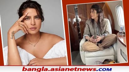 হাঁটু ভাজ করে বসে প্রাইভেট জেটে কী করছেন প্রিয়ঙ্কা, দেশি গার্লের কীর্তি দেখে হতবাক ভক্তরা