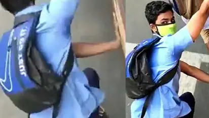 மாநகர பேருந்தில் தொங்கியபடி, கால்களை தரையில் தேய்த்து பள்ளி மாணவர்கள் அட்டகாசம்.. கண்டித்த ஓட்டுநருக்கு அடி.!