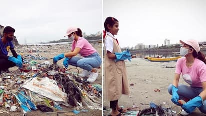 Jacqueline Fernandez cleans beach on Gandhi Jayanti under YOLO foundation (Pictures)