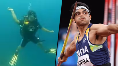 Neeraj Chopra enacts javelin throw underwater; video amazed netizens