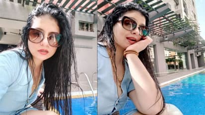 IPL 2021 - গায়ে লেপ্টে ভেজা সুইমিং কস্টিউম, স্পষ্ট সব আঁক-বাঁক - এ কী ছবি পোস্ট করলেন শামির বউ