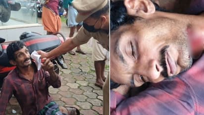 മദ്യപിച്ച് ബൈക്കോടിച്ചതിന് തടഞ്ഞു; പൊലീസിന് മുന്നില് ബ്ലേഡ് കൊണ്ട് കഴുത്ത് മുറിച്ച് യുവാവ്