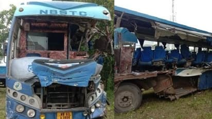 দেবীপক্ষের শুরুতেই স্বজন হারানোর আর্তনাদ, দুমড়ে মুচড়ে গেল যাত্রী বোঝাই বাস