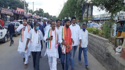 Huzurabad Bypoll: కాంగ్రెస్ అభ్యర్థి బల్మూరి వెంకట్ నామినేషన్ (వీడియో)