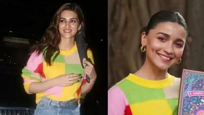 Kriti Sanon or Alia Bhatt? Who wore this multi-coloured top better? Take a look