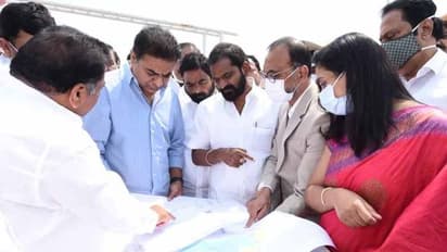 తెలంగాణ పథకాలను కాపీకొడుతున్న రాష్ట్రాలు: హెచ్ఐసీసీలో ప్లీనరీ ఏర్పాట్లు పరిశీలించిన కేటీఆర్