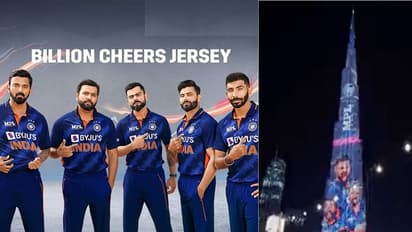 T20 World Cup:ದುಬೈನ ಬುರ್ಜ್ ಖಲೀಫಾದಲ್ಲಿ ಮಿಂಚಿದ ಟೀಂ ಇಂಡಿಯಾ ಜರ್ಸಿ!