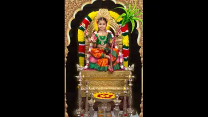 ನವದುರ್ಗೆಯರ ಅಲಂಕಾರದಲ್ಲಿ ಪುಟ್ಟ ಸುಂದರಿ..! ಇಲ್ನೋಡಿ ಫೋಟೋಸ್