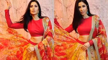 സബ്യസാചിയുടെ ഫ്ലോറൽ ലെഹങ്കയിൽ തിളങ്ങി കത്രീന കൈഫ്; ചിത്രങ്ങള്‍