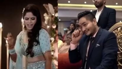 മനോഹരമായ നൃത്തച്ചുവടുകളോടെ വധു;  വികാരഭരിതനായി വരൻ; വീഡിയോ വൈറല്‍