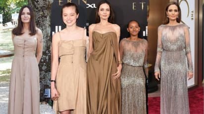 ആഞ്ജലീന ജോളിയുടെ പഴയ വസ്ത്രങ്ങള്‍ ധരിച്ച് മക്കൾ; ചിത്രങ്ങള്‍ വൈറല്‍