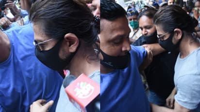 [PHOTOS] After Aryan Khan's bail rejection, father Shah Rukh Khan reaches Arthur Road jail to visit him