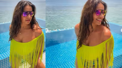 നിയോൺ ഗ്രീൻ ഔട്ട്ഫിറ്റില് തിളങ്ങി ബിപാഷ ബസു; വസ്ത്രത്തെ ട്രോളി സോഷ്യല് മീഡിയ