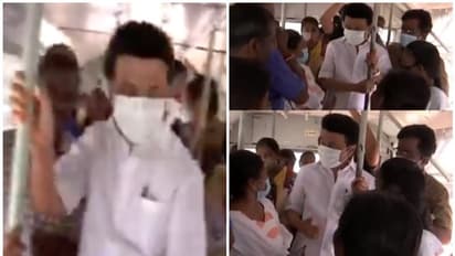 സർക്കാർ ബസിൽ മിന്നല്‍ പരിശോധനയുമായി  സ്റ്റാലിൻ; അമ്പരന്ന് യാത്രക്കാര്‍