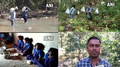 ഗ്രാമത്തിലെ വിദ്യാർത്ഥികൾക്ക് ഉച്ചഭക്ഷണമെത്തിക്കണം, കാടും മലയും കടന്ന് അധ്യാപകർ നടക്കുന്നത് എട്ട് കിലോമീറ്റർ