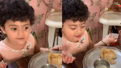 കഴിക്കാന്‍ ഭക്ഷണം കൊടുത്ത ശേഷം അമ്മ കാണുന്നത്...; രസകരമായ വീഡിയോ