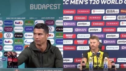 T20 World Cup 2021: David Warner attempts a Cristiano Ronaldo, tries removing Coca Cola bottles (WATCH)