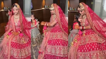 നവവധുവായി ഒരുങ്ങി അമ്മ; ഇത് കണ്ട മകളുടെ പ്രതികരണം; വീഡിയോ വൈറല്‍