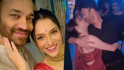 (Photos + Video) Ankita Lokhande, Vicky Jain lip-lock at Diwali party; share pictures