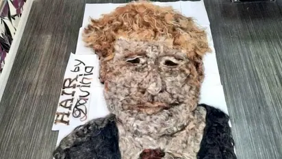 Viral: UK hairdresser makes 5-feet mural of Boris Johnson with waste hair
