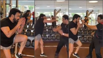 Mohanlal | പ്രിയദര്ശന് ചിത്രത്തിലെ 'ബോക്സര്'; കിക്കുകളും പഞ്ചുകളുമായി മോഹന്ലാല്: വീഡിയോ