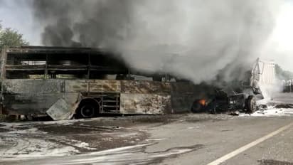 Rajasthan: At least 12 killed, several injured in tanker-bus collision in Barmer; PM Modi announces ex-gratia