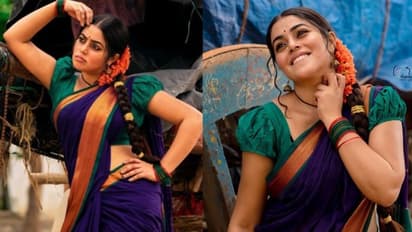 Poorna: వింటేజ్‌ లుక్‌లో నడువొంపులు, చిలిపి పోజులతో కైపెక్కిస్తున్న `ఢీ` పూర్ణ.. అందాల ఘాటు మామూలుగా లేదుగా